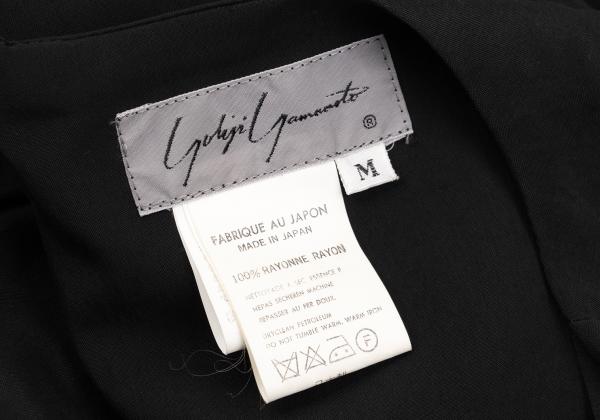 Yohji Yamamoto FEMME Rayon Drawstring Blouse Black Size M