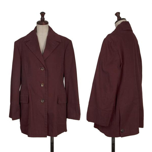 ROMEO GIGLI Cotton Peacheskin 3-Button Jacket Red Size 9AT