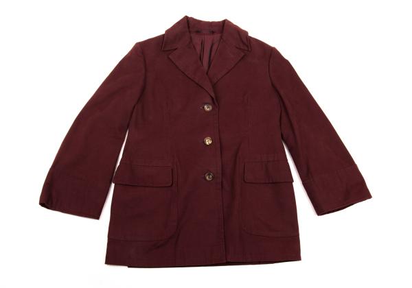 ROMEO GIGLI Cotton Peacheskin 3-Button Jacket Red Size 9AT
