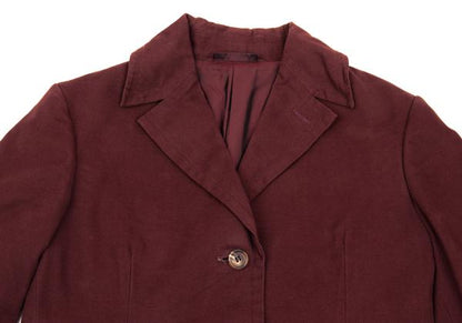 ROMEO GIGLI Cotton Peacheskin 3-Button Jacket Red Size 9AT
