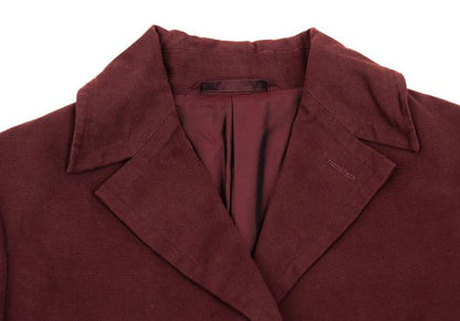 ROMEO GIGLI Cotton Peacheskin 3-Button Jacket Red Size 9AT