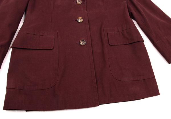 ROMEO GIGLI Cotton Peacheskin 3-Button Jacket Red Size 9AT