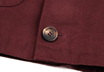 ROMEO GIGLI Cotton Peacheskin 3-Button Jacket Red Size 9AT