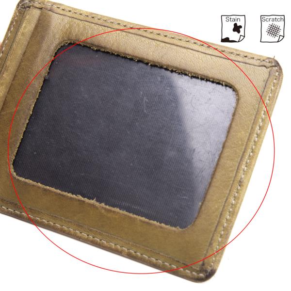 Jean Paul GAULTIER Tattoo Embossed Leather Card Holder Beige