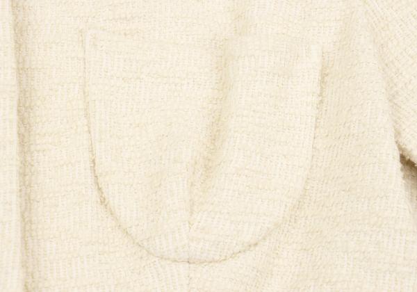 Sybilla Cotton Blend Stretch Tweed Jacket Beige Size M