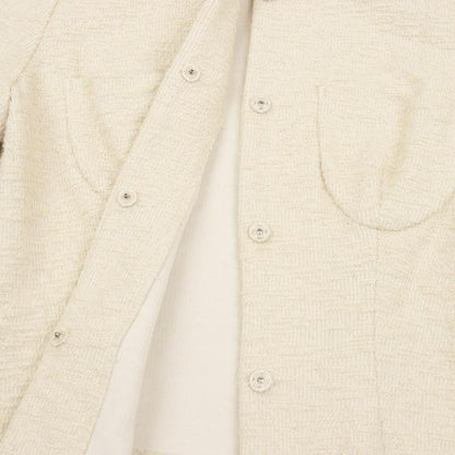 Sybilla Cotton Blend Stretch Tweed Jacket Beige Size M