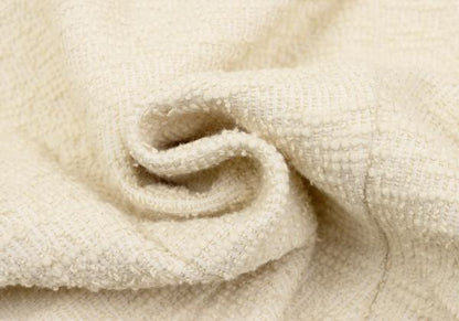 Sybilla Cotton Blend Stretch Tweed Jacket Beige Size M
