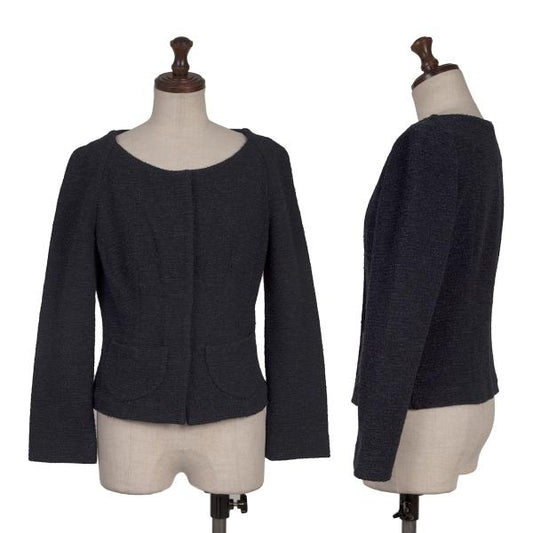 Sybilla Wool Blend Stretch Tweed Jacket Blue Size M