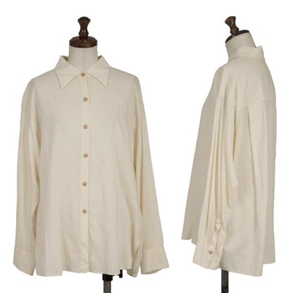 Sybilla Cellulose Cotton Flat Collar Light Beige Blouse Size 2