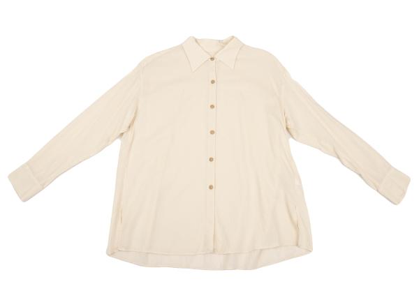 Sybilla Cellulose Cotton Flat Collar Light Beige Blouse Size 2