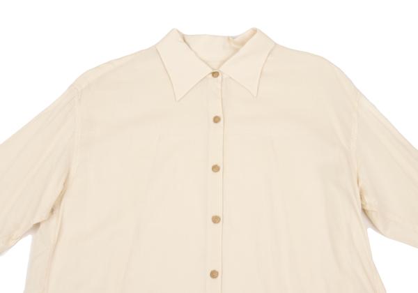 Sybilla Cellulose Cotton Flat Collar Light Beige Blouse Size 2