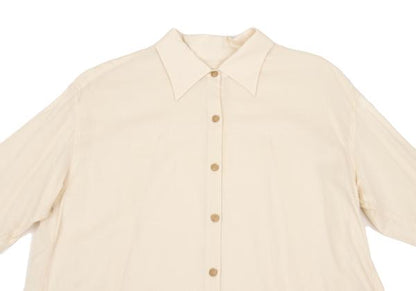 Sybilla Cellulose Cotton Flat Collar Light Beige Blouse Size 2