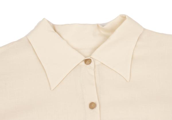 Sybilla Cellulose Cotton Flat Collar Light Beige Blouse Size 2