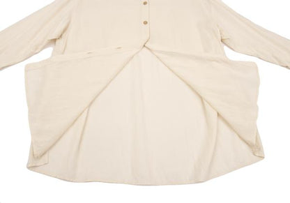 Sybilla Cellulose Cotton Flat Collar Light Beige Blouse Size 2