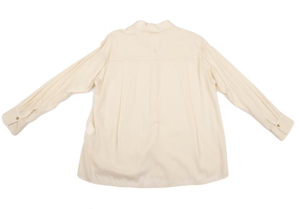 Sybilla Cellulose Cotton Flat Collar Light Beige Blouse Size 2
