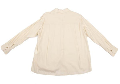 Sybilla Cellulose Cotton Flat Collar Light Beige Blouse Size 2
