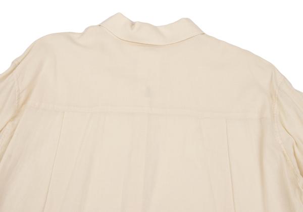 Sybilla Cellulose Cotton Flat Collar Light Beige Blouse Size 2