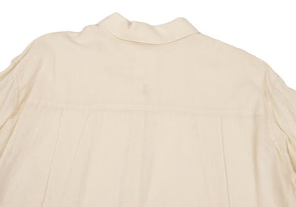 Sybilla Cellulose Cotton Flat Collar Light Beige Blouse Size 2
