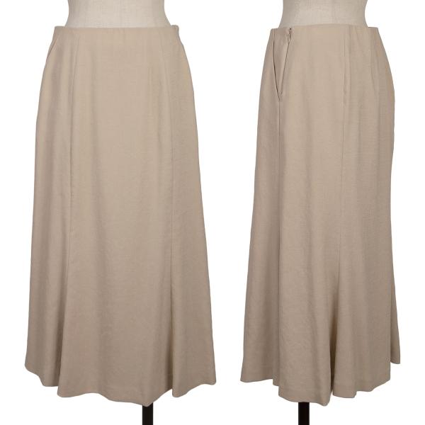Sybilla Linen-Like Stretch Skirt Beige Size L