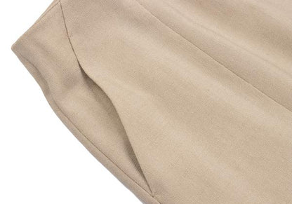 Sybilla Linen-Like Stretch Skirt Beige Size L