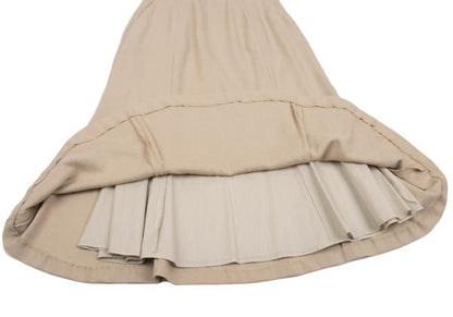 Sybilla Linen-Like Stretch Skirt Beige Size L