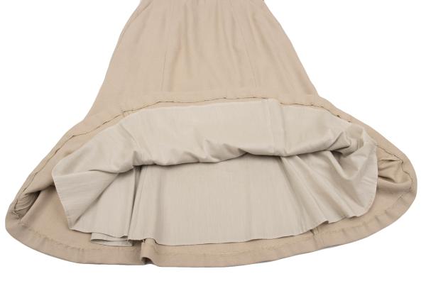 Sybilla Linen-Like Stretch Skirt Beige Size L