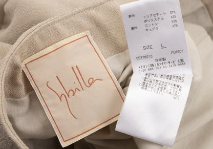 Sybilla Linen-Like Stretch Skirt Beige Size L