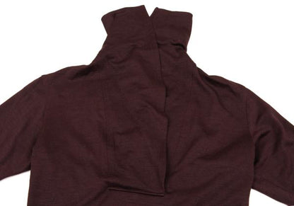 KENZO Sailor Collar Wool Knit Top Wine Red Size M