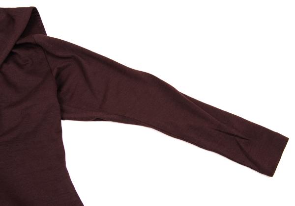 KENZO Sailor Collar Wool Knit Top Wine Red Size M