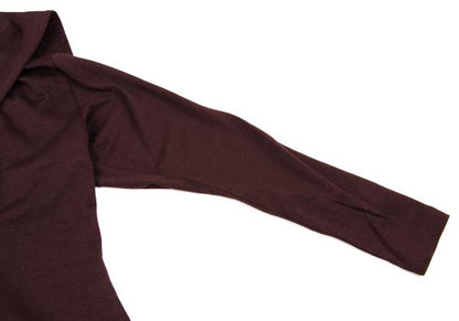 KENZO Sailor Collar Wool Knit Top Wine Red Size M