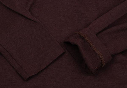 KENZO Sailor Collar Wool Knit Top Wine Red Size M