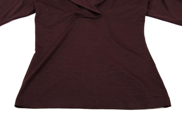 KENZO Sailor Collar Wool Knit Top Wine Red Size M