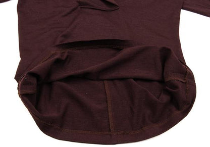 KENZO Sailor Collar Wool Knit Top Wine Red Size M