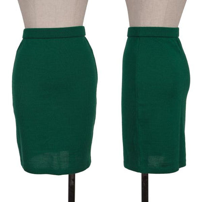 KENZO Wool Knit Mini Skirt Green Size M