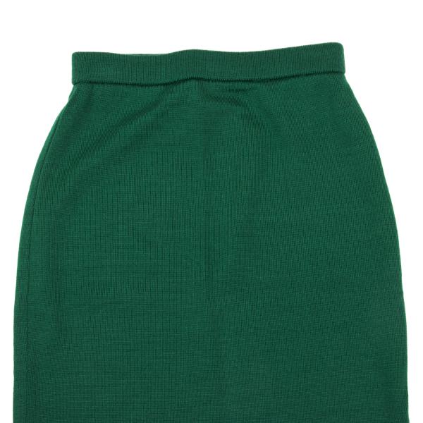 KENZO Wool Knit Mini Skirt Green Size M