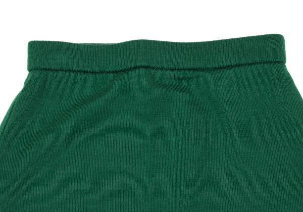 KENZO Wool Knit Mini Skirt Green Size M