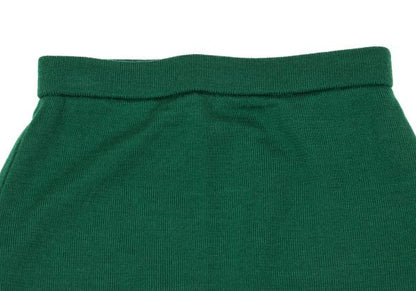KENZO Wool Knit Mini Skirt Green Size M