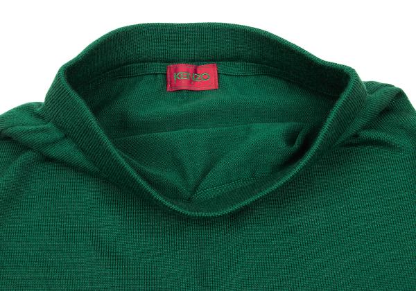 KENZO Wool Knit Mini Skirt Green Size M