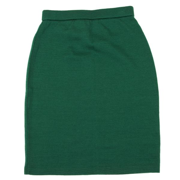 KENZO Wool Knit Mini Skirt Green Size M