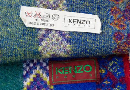 KENZO Jacquard Checkered Stole Multi