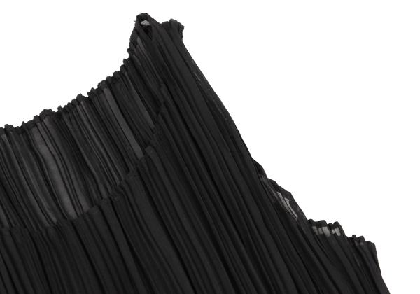 ISSEY MIYAKE Pleated Hem Sleeveless Dress Black Size M
