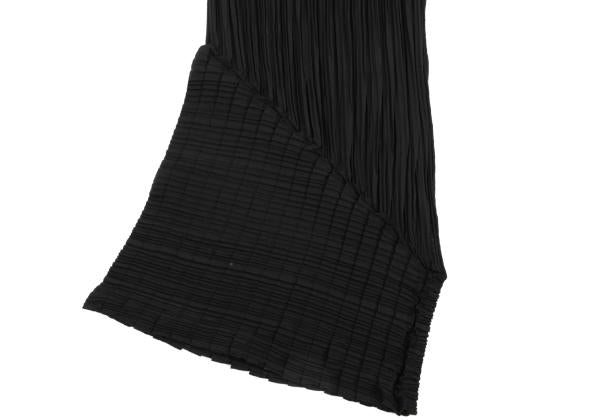 ISSEY MIYAKE Pleated Hem Sleeveless Dress Black Size M