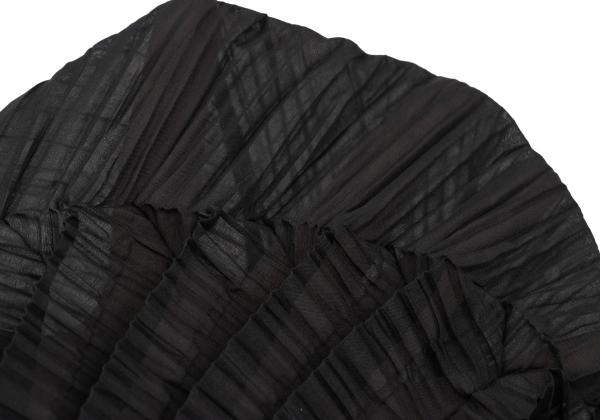 ISSEY MIYAKE Pleated Hem Sleeveless Dress Black Size M