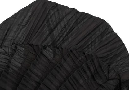 ISSEY MIYAKE Pleated Hem Sleeveless Dress Black Size M