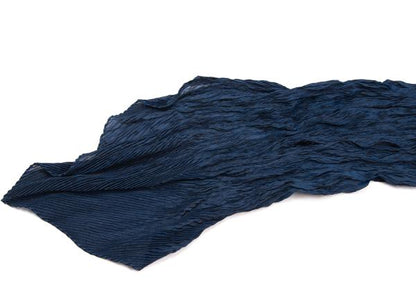 ISSEY MIYAKE Pleated Neck Scarf Blue