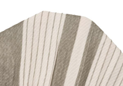 PLEATS PLEASE Crinkle Pleat Striped Blouse Beige Size 3