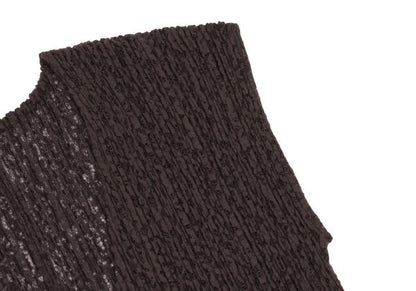 PLEATS PLEASE Lace Pleated V-Neck Dress Brown Size 5