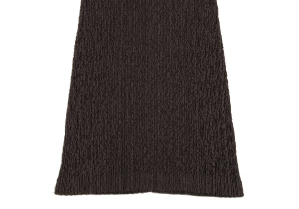 PLEATS PLEASE Lace Pleated V-Neck Dress Brown Size 5