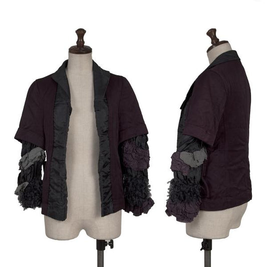 COMME des GARCONS Ruffle Sleeve Design Jacket Purple Size M