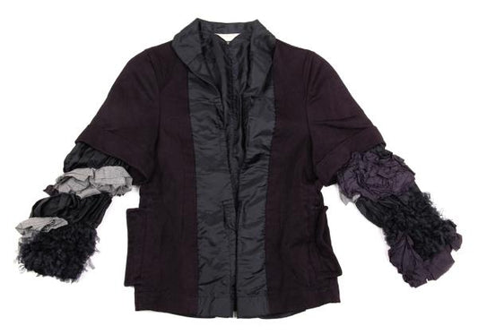 COMME des GARCONS Ruffle Sleeve Design Jacket Purple Size M